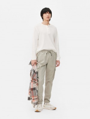 Primark Drawstring Cargo Broek Heren Lichtgroen | Nederland 35806-YSKV