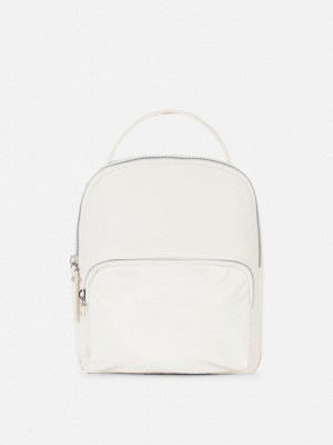 Primark Dual Zip Mini Rugzak Dames Wit | Nederland 04135-JZLC
