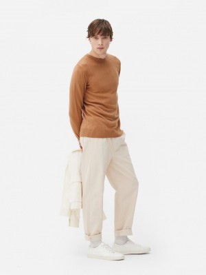 Primark Essential Fine Knit Truien Heren Bruin | Nederland 95062-SNUR