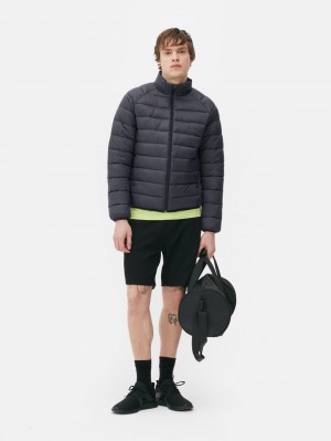 Primark Essential Funnel Neck Puffer Jas Heren Grijs | Nederland 92743-KUOD