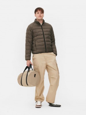 Primark Essential Funnel Neck Puffer Jas Heren Lichtbruin | Nederland 93580-EPQY