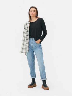 Primark Essential Long Sleeve T-shirts Dames Zwart | Nederland 81296-DAYF