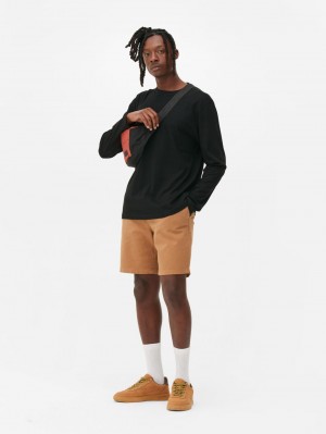 Primark Essential Long Sleeve T-shirts Heren Zwart | Nederland 14670-QAVU
