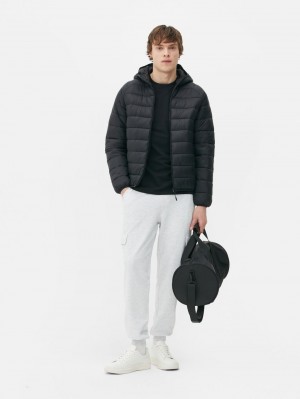 Primark Essential Met Capuchon Puffer Jas Heren Zwart | Nederland 50698-ZULX