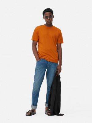 Primark Essential Plain T-shirts Heren Oranje | Nederland 78691-GRUT