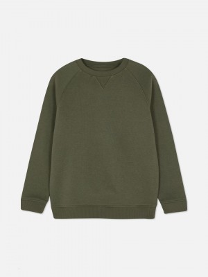 Primark Essential Sweatshirt Jongens Olijfgroen | Nederland 89624-FTGL