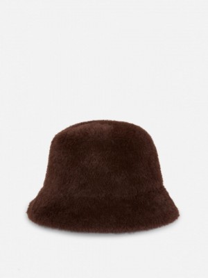 Primark Faux Fur Bucket Hoeden Dames Bruin | Nederland 64579-FLJV