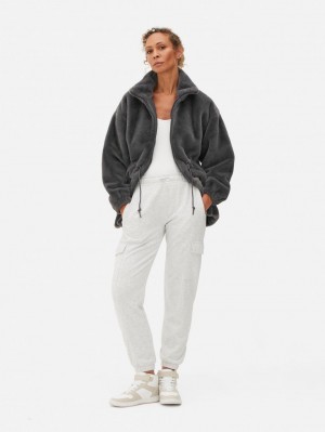 Primark Faux Fur Funnel Jassen Dames Grijs | Nederland 19782-MIJS
