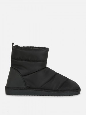 Primark Faux Fur Gevoerde Enkellaarzen Dames Zwart | Nederland 56849-SZOV