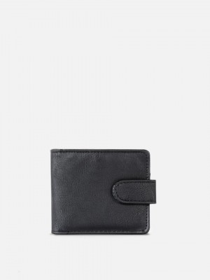 Primark Faux Leren Clasp Portefeuille Heren Zwart | Nederland 73965-GVBQ