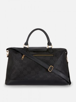 Primark Faux Leren Monogram Weekender Tassen Dames Zwart | Nederland 78261-YKPB