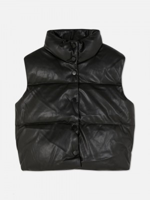 Primark Faux Leren Vest Meisjes Zwart | Nederland 98124-UJQI
