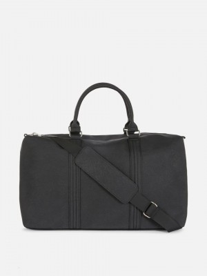 Primark Faux Leren Weekender Tassen Heren Zwart | Nederland 28369-HOSM