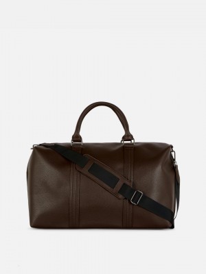 Primark Faux Leren Weekender Tassen Heren Chocola | Nederland 58971-HOWL