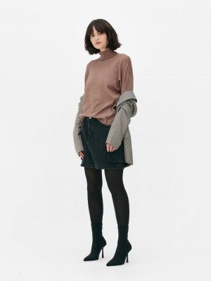Primark Fine Knit Roll Neck Truien Dames Bruin | Nederland 59073-IVOS