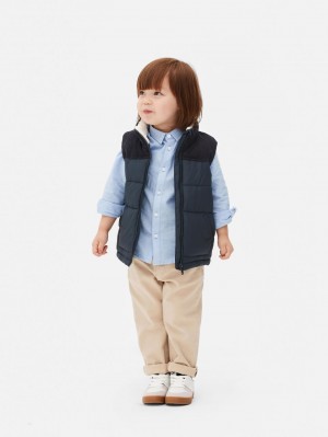 Primark Fleece Collar Vest Jongens Donkerblauw | Nederland 28057-BLHF