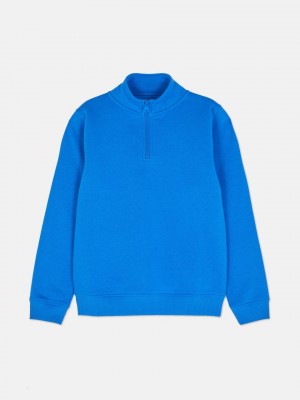 Primark Funnel Neck Sweatshirt Jongens Blauw | Nederland 68745-QUYS