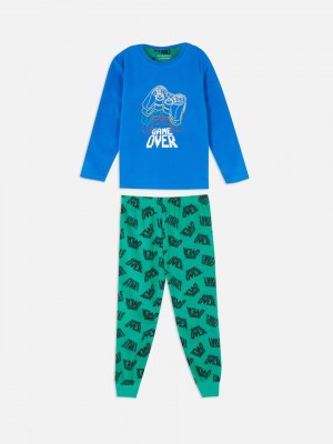 Primark Game Over Printed Pyjama Meisjes Blauw | Nederland 79168-PSGQ