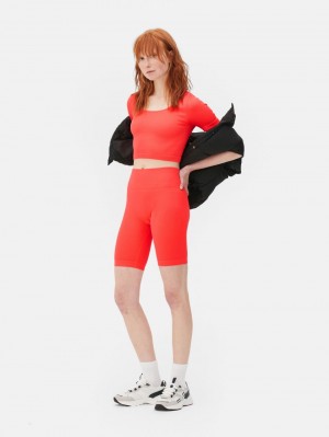 Primark Geribbeld Crop T-shirts Dames Rood | Nederland 70926-FBSW
