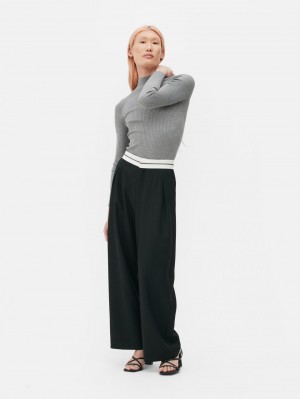 Primark Geribbeld High Neck Truien Dames Grijs | Nederland 73485-UCEH