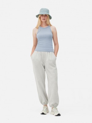 Primark Geribbeld Racer T-shirts Dames Lichtblauw | Nederland 20618-GIAR