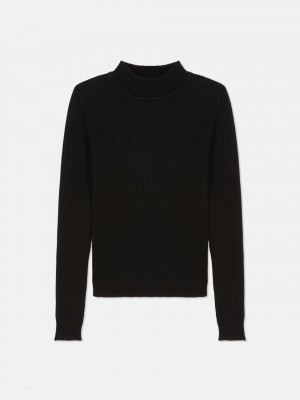 Primark Geribbeld Roll Neck Topjes Meisjes Zwart | Nederland 15846-MELV