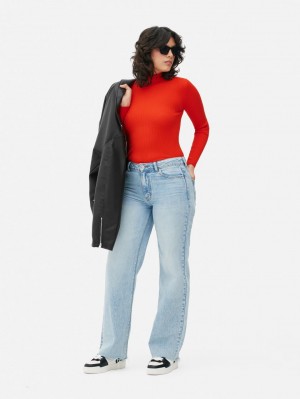 Primark Geribbeld Turtleneck Truien Dames Oranje | Nederland 83514-QPGS