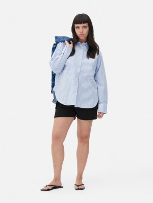 Primark Gestreept Oxford Overhemd Dames Blauw | Nederland 21985-ZPMT