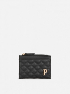 Primark Gewatteerd Initial Cardholder Kaarthouder Dames Zwart | Nederland 78592-SEKX