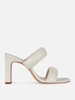 Primark Gewatteerd Riemen Mules Mule Dames Wit | Nederland 18579-EVUM