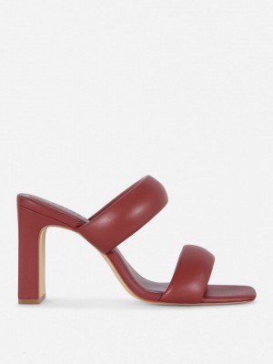 Primark Gewatteerd Riemen Mules Mule Dames Rood | Nederland 89013-MBAN