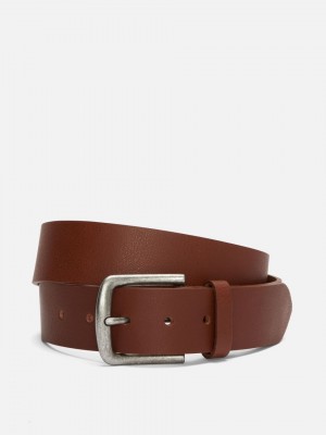 Primark Grained Leren Riem Heren Bruin | Nederland 97342-HSYJ