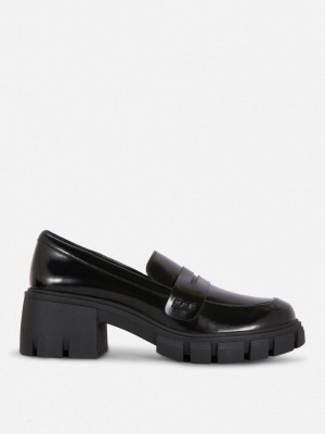 Primark Hak Penny Loafers Dames Zwart | Nederland 26453-CFPX