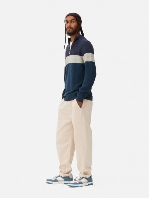 Primark Half Zip Sweatshirt Heren Donkerblauw | Nederland 90235-CVIE