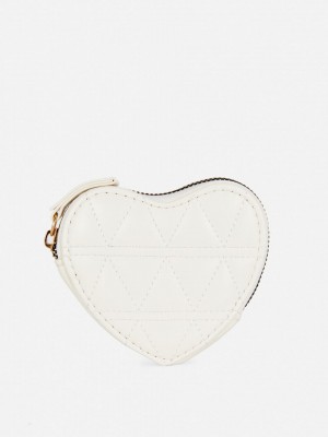 Primark Heart Coin Purse Portefeuille Dames Wit | Nederland 41580-VZUA