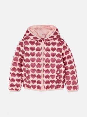 Primark Heart Print Met Capuchon Jas Meisjes Gekleurd | Nederland 75183-YQMR