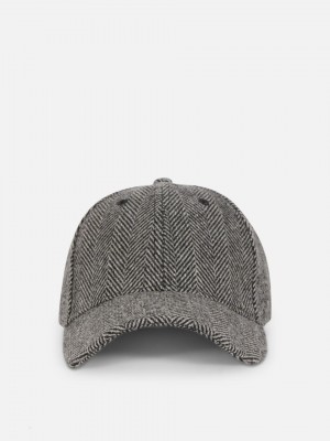 Primark Herringbone Baseball Caps Heren Grijs | Nederland 75428-NSYC