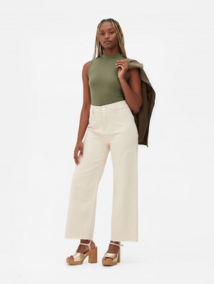 Primark High Neck Narrow Rib Bodysuit Dames Olijfgroen | Nederland 05627-JFTR