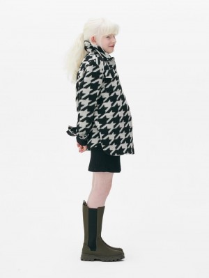Primark Houndstooth Check Shacket Jas Meisjes Zwart | Nederland 43592-XLPQ