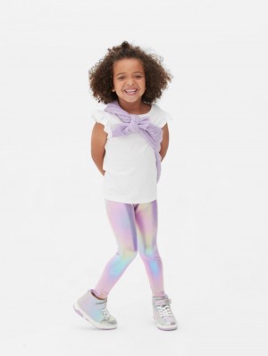 Primark Iridescent Faux Leren Leggings Meisjes Paars | Nederland 12534-HYAM