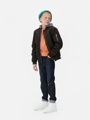Primark Jersey Hood Bomber Jas Jongens Zwart | Nederland 37108-KQXB