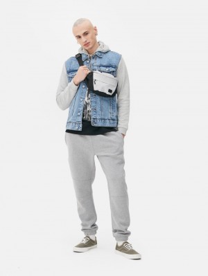 Primark Jersey Sleeve Met Capuchon Denim Jas Heren Lichtblauw | Nederland 95486-OASZ