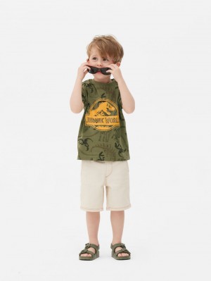 Primark Jurassic World Logo T-shirts Jongens Olijfgroen | Nederland 32541-FDGE