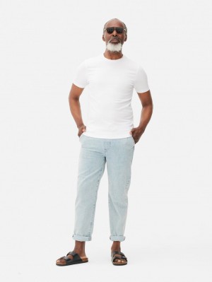 Primark Kem Crew Neck T-shirts Heren Wit | Nederland 63045-NCOI