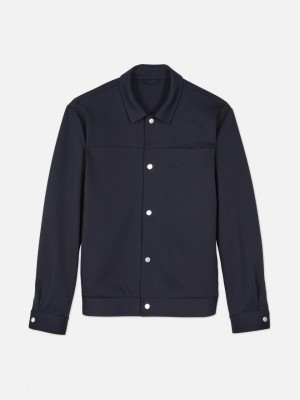 Primark Kem Jersey Shacket Jas Heren Donkerblauw | Nederland 75124-FRBA
