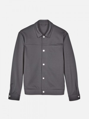 Primark Kem Jersey Shacket Jas Heren Grijs | Nederland 48751-UMLV