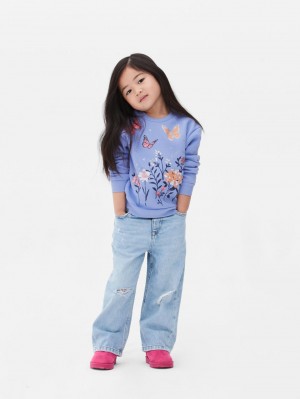 Primark Klassieke Jersey Knit Sweatshirt Meisjes Blauw | Nederland 46273-YOXE
