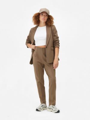Primark Klassieke Tailored Blazer Dames Grijs Bruin | Nederland 42138-ELUI