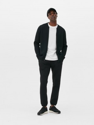 Primark Knit Bomber Jas Heren Zwart | Nederland 12548-XFKU