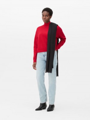 Primark Knit Long Sleeve Turtleneck Truien Dames Rood | Nederland 04795-SEOW